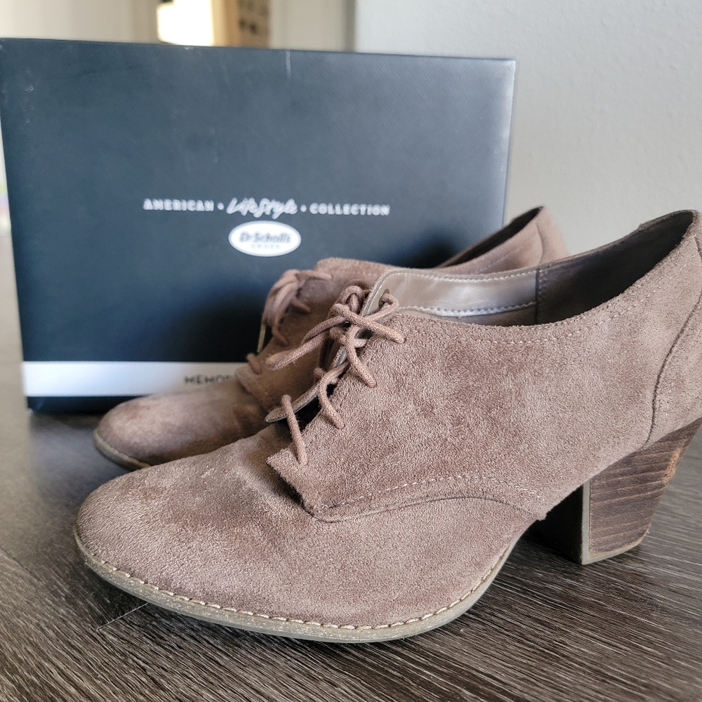 Dr. Scholl's Cheer Lace Up Booties, Stucco